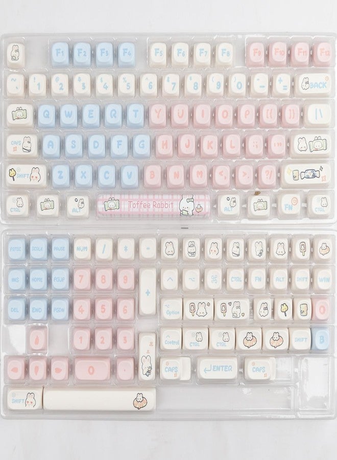 Sumgsn Pink PBT Keycaps MOA Profile Cute Keycap Set 139 Keys Milk Candy Rabbit DYE-SYB Keycap for Mx Cherry Mechanical Keyboard 61/64/84/87/104/108 Layout - Image 2