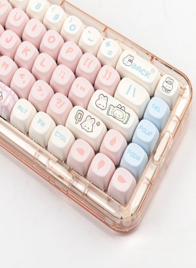 Sumgsn Pink PBT Keycaps MOA Profile Cute Keycap Set 139 Keys Milk Candy Rabbit DYE-SYB Keycap for Mx Cherry Mechanical Keyboard 61/64/84/87/104/108 Layout - Image 4