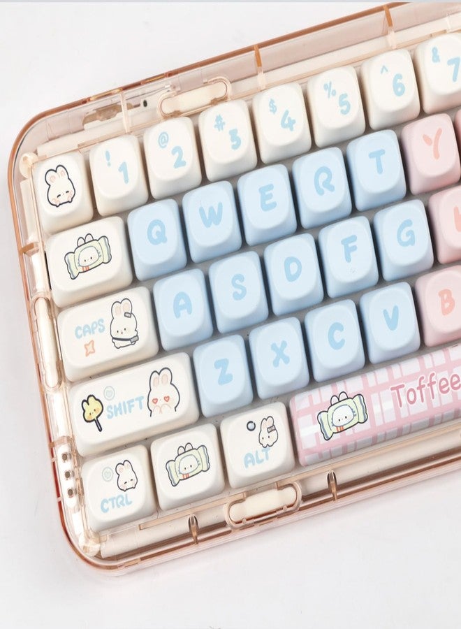 Sumgsn Pink PBT Keycaps MOA Profile Cute Keycap Set 139 Keys Milk Candy Rabbit DYE-SYB Keycap for Mx Cherry Mechanical Keyboard 61/64/84/87/104/108 Layout - Image 5