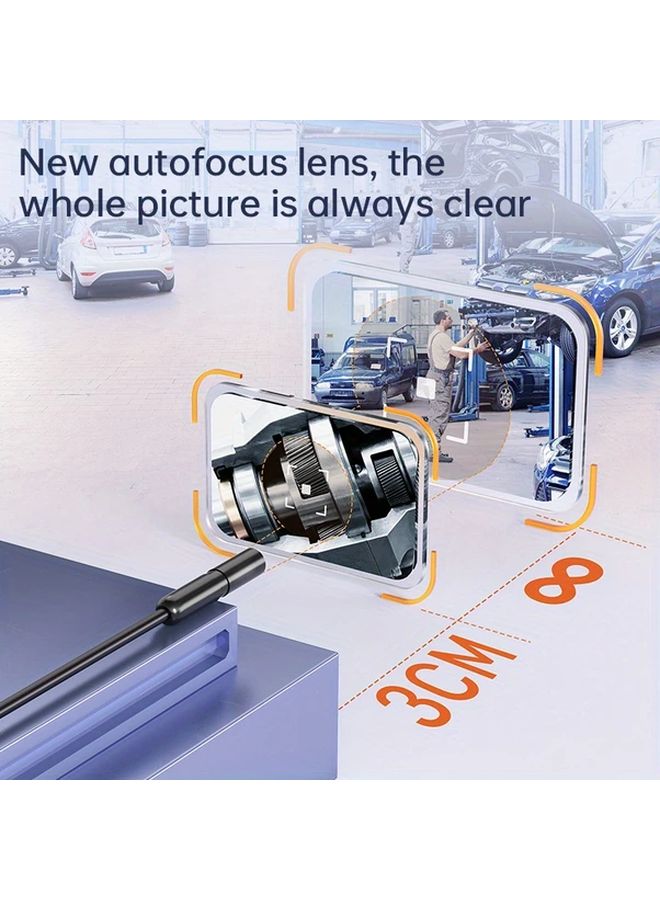 Orange 4.3 Inch IPS HD Industrial Endoscope 8mm Autofocus IP67 Waterproof USB Rechargeable - Image 4