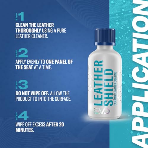 GYEON Leather Shield EVO 50 ml - Ceramic Coating for Leather | All Types of Natural Leather, Tesla Vegan Leather | No Change in Finish of Upholstery |Repels Dirt and Liquid | Car Interior UV Protector - Image 4