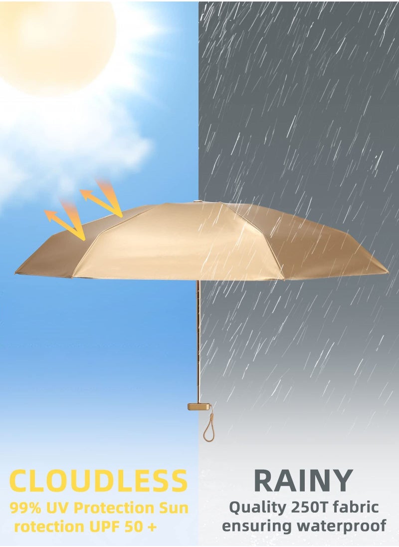 Y&D - Ladies Umbrella, Mini Compact Travel Folding Umbrellas Umbrella for Purse UV Protection Lightweight Women - Image 1