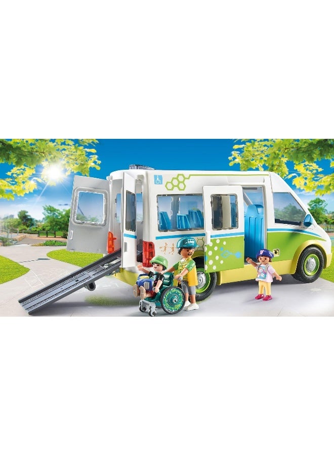 بلاي موبيل بلايموبيل حافلة المدرسة – مجموعة لعب مع شخصيات، نموذج حافلة، إكسسوارات صفية، وعناصر إبداعية للعب خيالي | موديل 71329 | لعبة إبداعية للأطفال من عمر 4 سنوات فأكثر - Image 3