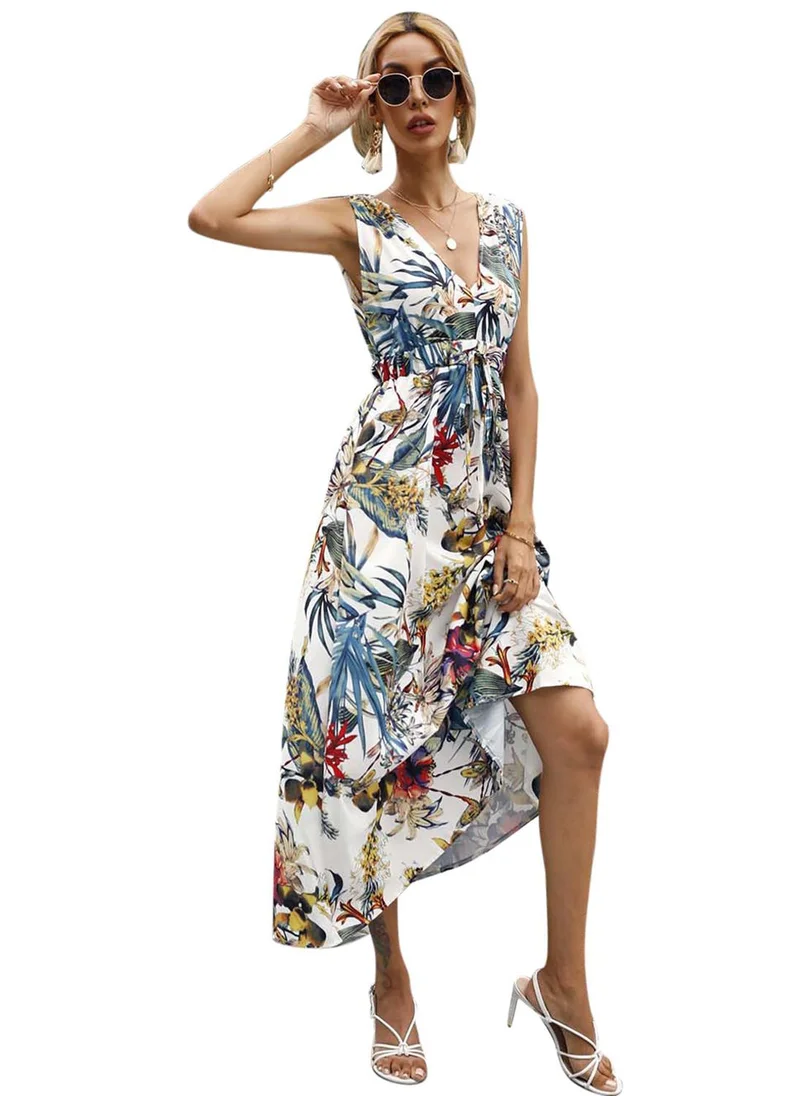 YUNIQEE Multicolour Floral Print Fit & Flare Dress