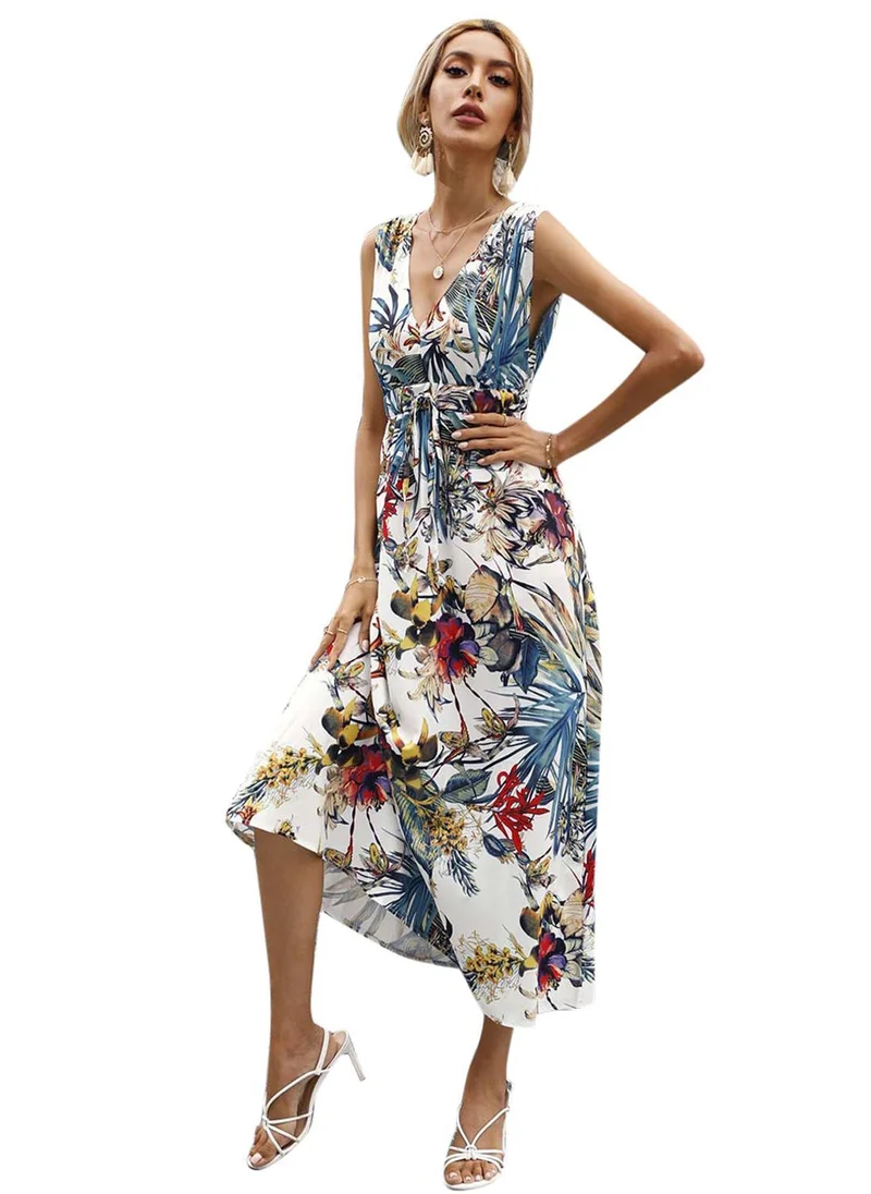 يونيكي Multicolour Floral Print Fit & Flare Dress