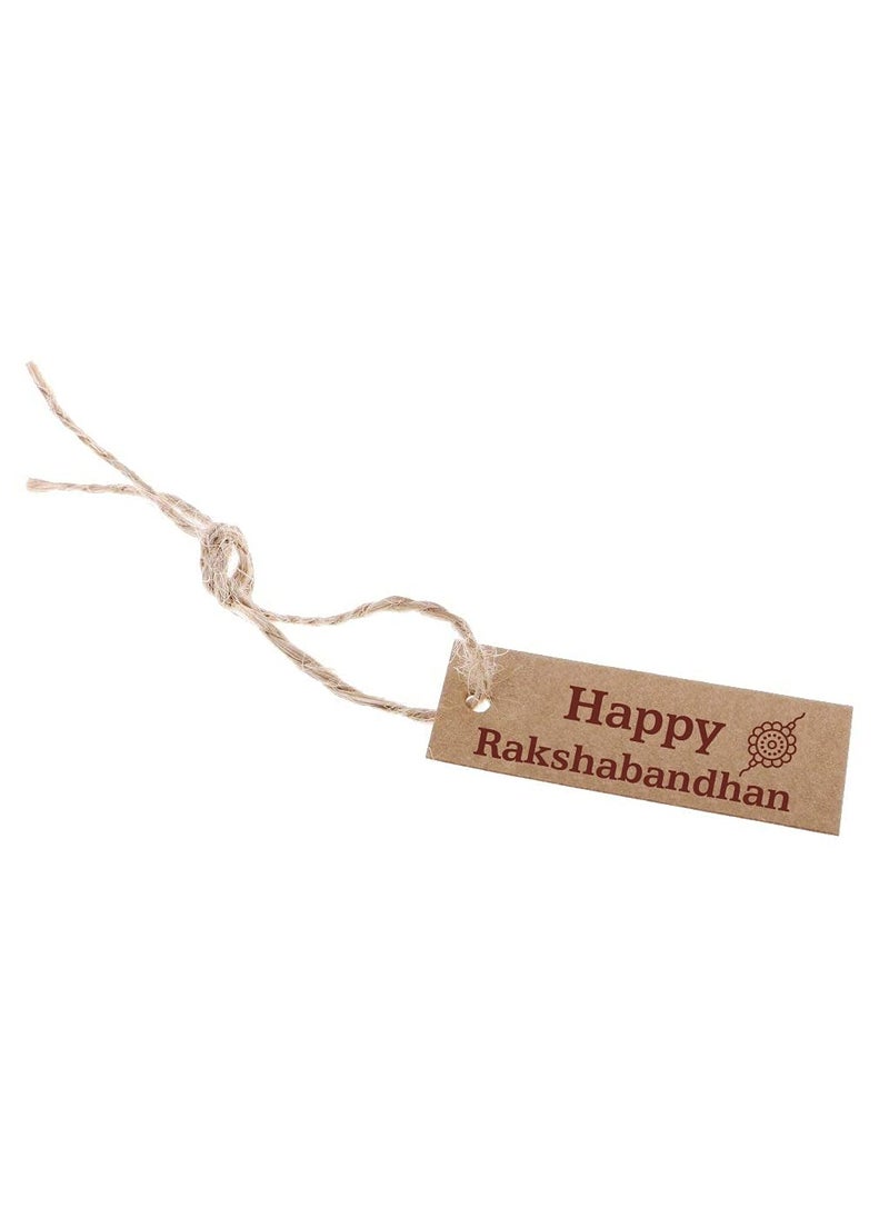 Atmiyamart Atmiyamart Rakshabandhan Handmade Kraft Tag Display Gift tag for Rakhi Packing Box 50pcs  - Image 2