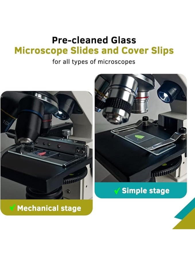 Protect Glass Cover Slips for Microscope Slides 18 x 18 mm | Premium Clear Cover Glass | High Optical Clarity | Pre-Cleaned Laboratory Cover Slips | For Biological, Pathology & Research Use | Pack of 100 - Image 5