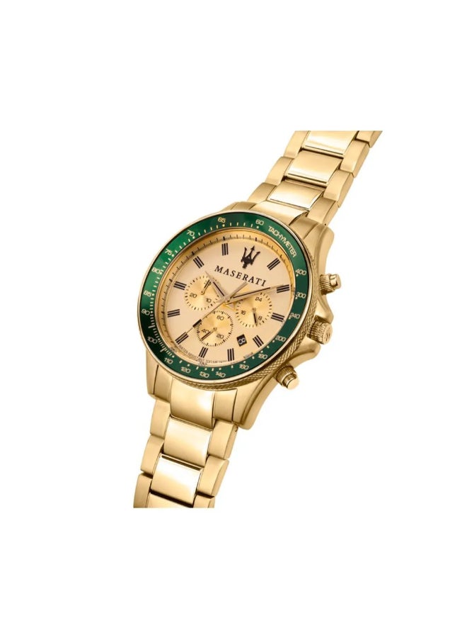 Maserati Maserati Men's Sfida Collection Stainless Steel Gold PVD Watch with Stainless Steel Bracelet - R8873640005  - Image 2