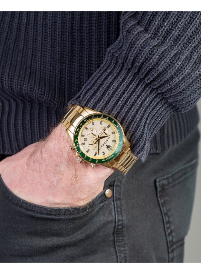 Maserati Maserati Men's Sfida Collection Stainless Steel Gold PVD Watch with Stainless Steel Bracelet - R8873640005  - Image 5