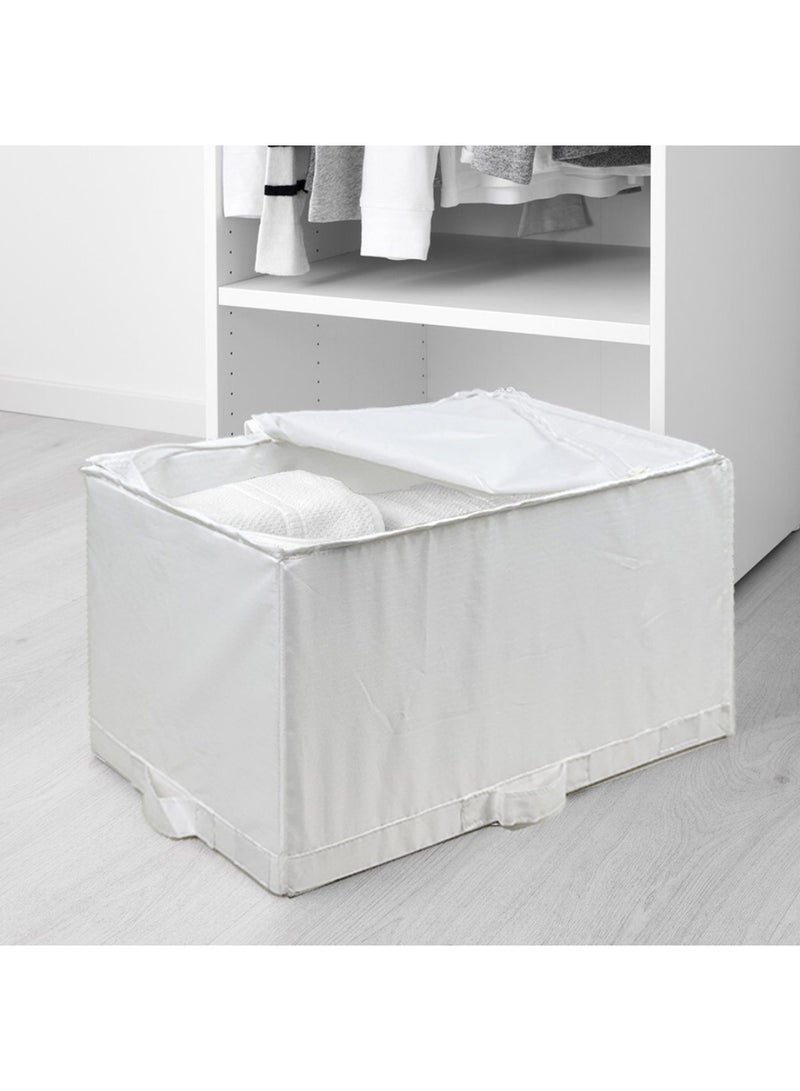 Pan Home Ease Foldable Storage Box with Zipper 34x51x28cm - White - Image 3