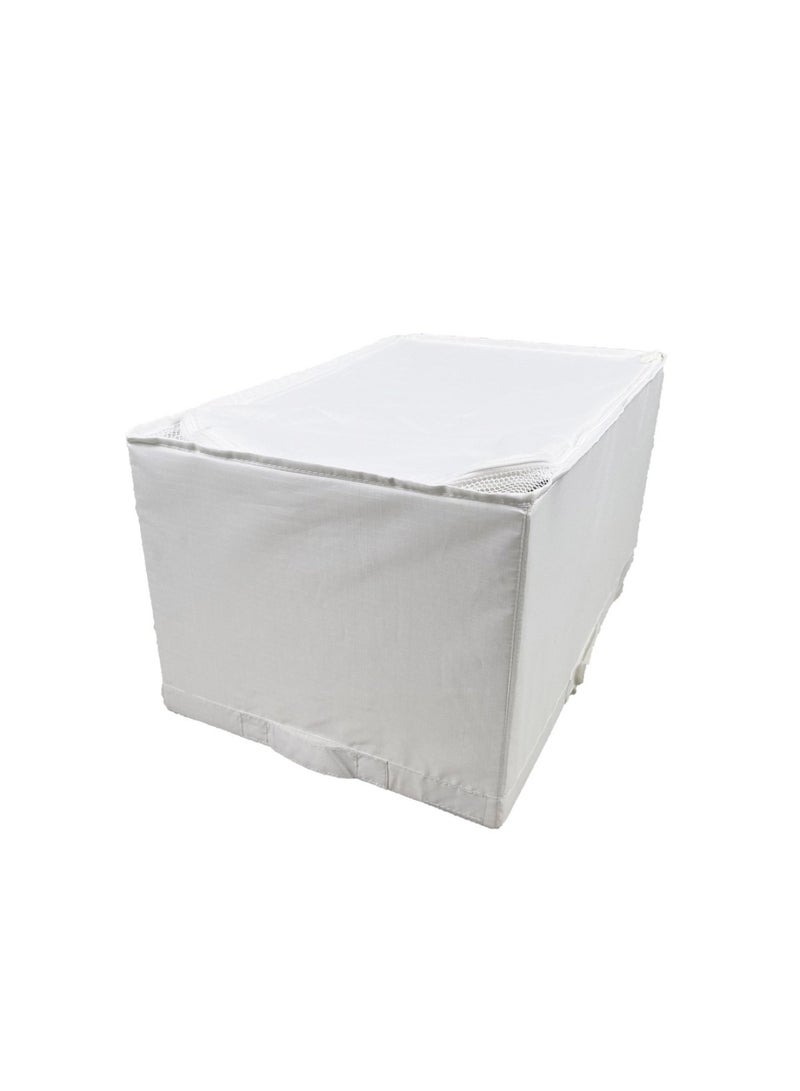 Pan Home Ease Foldable Storage Box with Zipper 34x51x28cm - White - Image 1