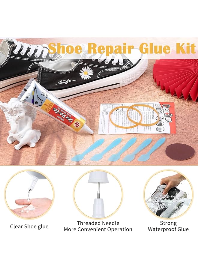 erorex Shoe Glue 510 Pu Glue Shoe Repair Adhesive For Fixing Worn Shoes Or Boots Dry Professional Grade Shoe Repair Glue Clear Pixiss Spreader Tools Set - Image 3