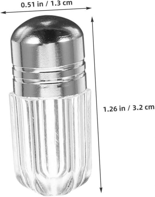 STOBAZA 24pcs Plastic Travel Pills Bottles with Silver Lids, Leakproof Mini Medicine Vials for Travel and Emergency Use, Portable Capsule Storage Bottles - Image 2