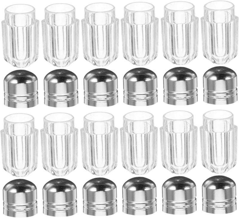 STOBAZA 24pcs Plastic Travel Pills Bottles with Silver Lids, Leakproof Mini Medicine Vials for Travel and Emergency Use, Portable Capsule Storage Bottles - Image 1