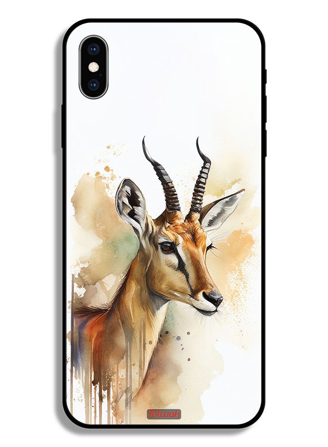 Tolwak Apple iPhone XS Protective Case Deer Abstract Art - Image 2