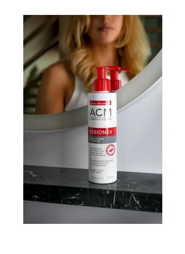 ACM Laboratoire dermatologique ACM Sebionix Cleansing Gel for Oily and Acne-prone Skin 200ml 2 pcs  - Image 3