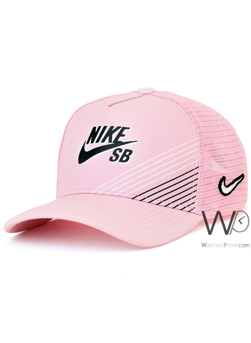 NIKE ORIGINAL Trucker Nike sb Cap Pink Net Hat  - Image 1
