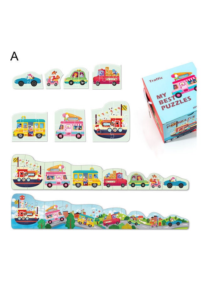 NIBEMINENT 6-Piece Wooden Double-Sided 3D Puzzles Set - Image 1