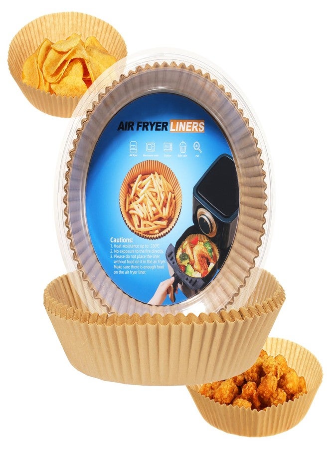 Macoota Air Fryer Liners Disposable 6.5 IN,100PCS Round Non-Stick Parchment Paper Parchment Paper for 3-5QT Air Fryer Roasting Microwave Basket - Image 1