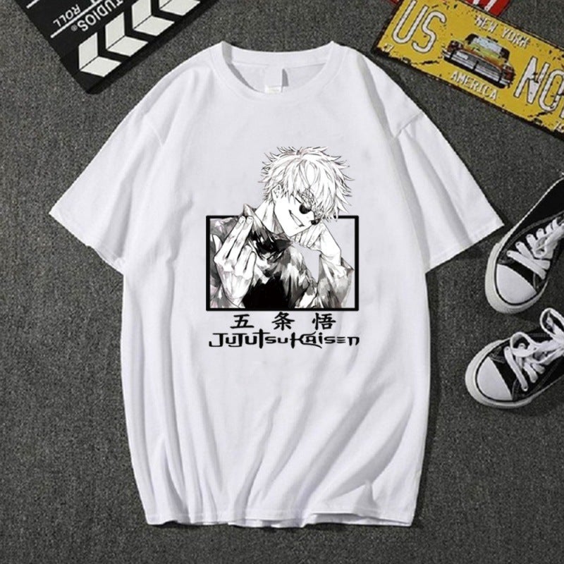 Spell Battle Fashion Large Size Thin Round Neck Short Sleeve For Female Students - Image 5