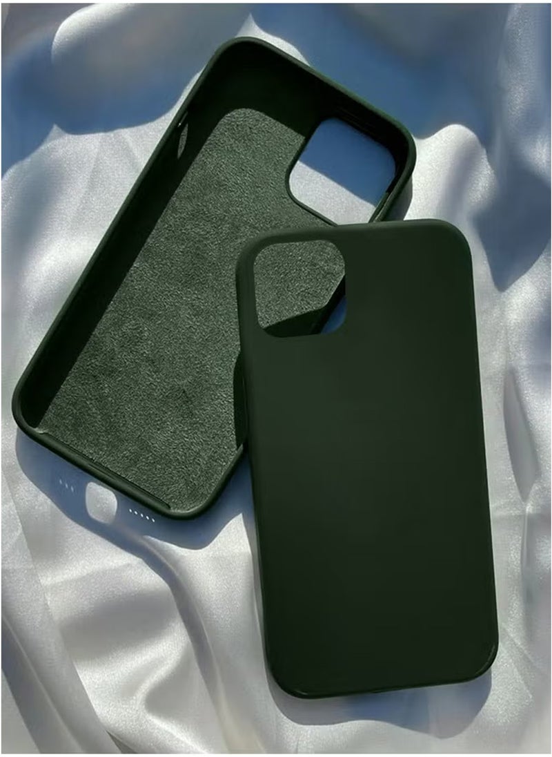 iPhone 11 Pro Max Case Thin Silicone Case Soft Silk Anti-Scratch Microfiber Lining Cool Protective Shockproof Phone Case Slim Thin Cover Green  - Image 1