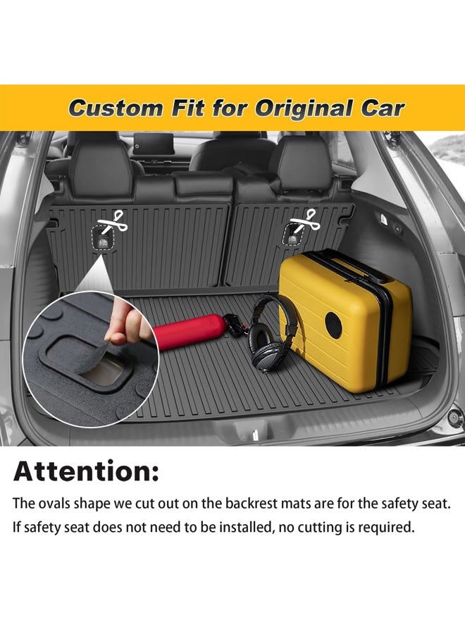 TTX LIGHTING 2025 HRV Cargo Liner & Backrest Mat Fit for Honda HR-V HRV 2023 2024 2025 2026 & Acura ADX 2025: All Weather Protection Cargo Mat with 2nd Row Back Seat Protector - TPE Trunk Liner HRV Accessories - Image 3