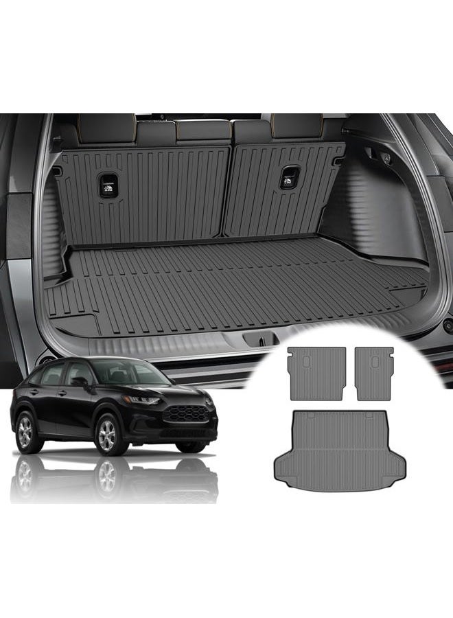 TTX LIGHTING 2025 HRV Cargo Liner & Backrest Mat Fit for Honda HR-V HRV 2023 2024 2025 2026 & Acura ADX 2025: All Weather Protection Cargo Mat with 2nd Row Back Seat Protector - TPE Trunk Liner HRV Accessories - Image 1