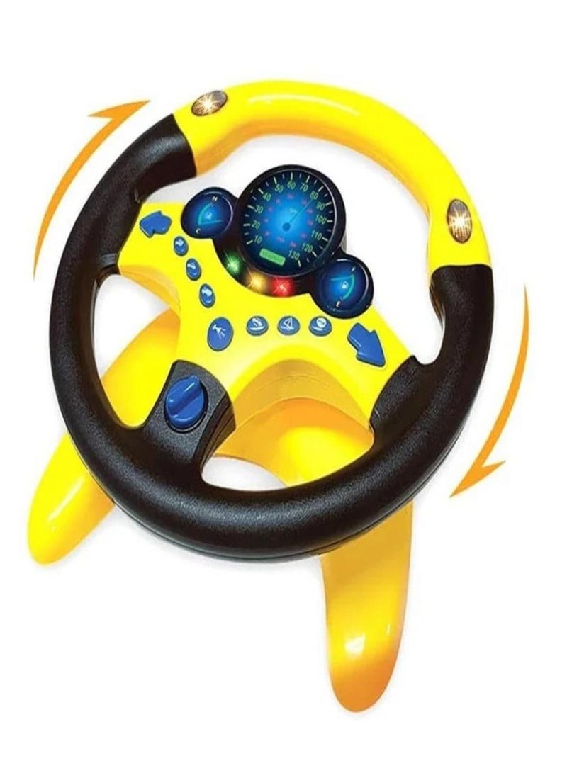 Educational driving simulator toy for kids with a degree and strong suction base
