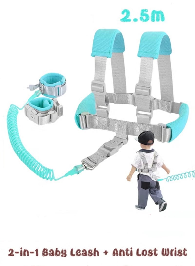 Kids Safety Wrist Link Harness with Leash Adjustable Child Wrist Strap Anti Lost Safety Band for Outdoor Walking and Travel - Image 1