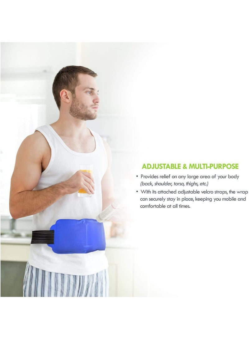 Generic Reusable Hot and Cold Ice Gel Pack with Adjustable Strap Ice Bag for Pain Relief Cold Ice Gel Pack for Shoulder Knee Back Neck Hip Hot Compression Gel Pack for Pain Relief with Straps  - Image 2