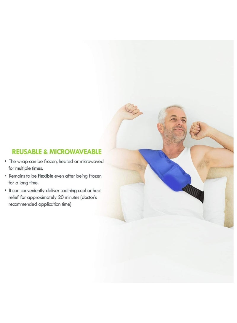 Generic Reusable Hot and Cold Ice Gel Pack with Adjustable Strap Ice Bag for Pain Relief Cold Ice Gel Pack for Shoulder Knee Back Neck Hip Hot Compression Gel Pack for Pain Relief with Straps  - Image 5