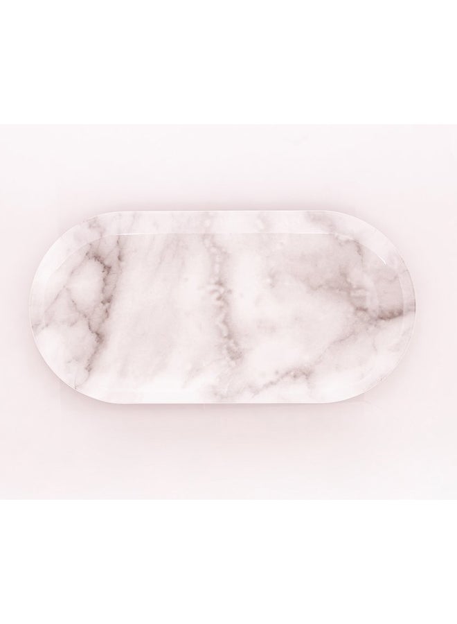 Bright Designs Melamine Ramadan Serving Platter 
Set Of 2 (L 52Cm W 26Cm)White Marble - Image 2