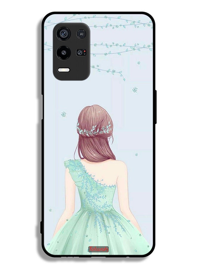 Tolwak Oppo K9x Protective Case Cover Cute Girl In Floral Dress - Image 2