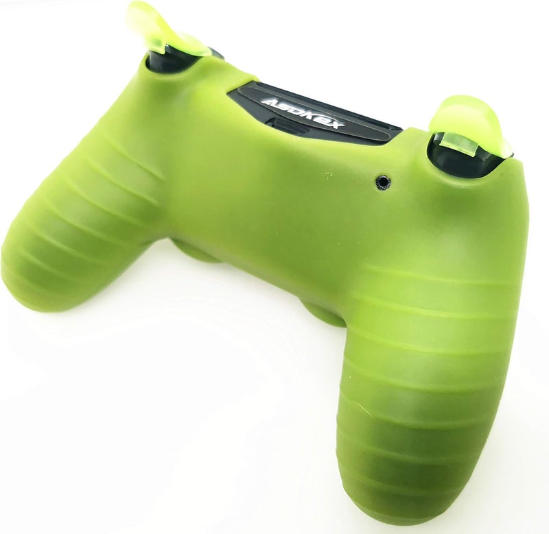 Asokex Ps4 Controller Skin Silicone Case Grip Glow in Dark Protective Cover for PS4/slim/Pro Dualshock 4 Controller(Glow Grass Green) - Image 5