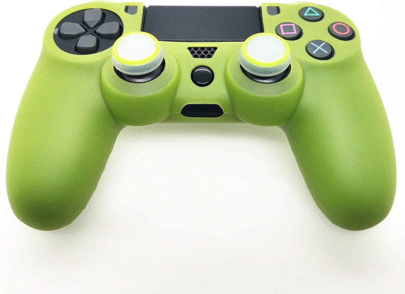 Asokex Ps4 Controller Skin Silicone Case Grip Glow in Dark Protective Cover for PS4/slim/Pro Dualshock 4 Controller(Glow Grass Green) - Image 4
