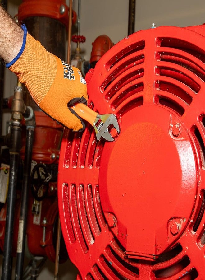 Klein Tools O5076 Adjustable Wrench, Precision Forged 1 1/2-Inch Extra-Capacity Jaw, SAE and Metric Scales, Plastic-Dipped Handle, 6-Inch - Image 5