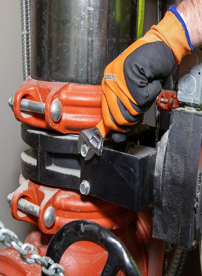 Klein Tools O5076 Adjustable Wrench, Precision Forged 1 1/2-Inch Extra-Capacity Jaw, SAE and Metric Scales, Plastic-Dipped Handle, 6-Inch - Image 4