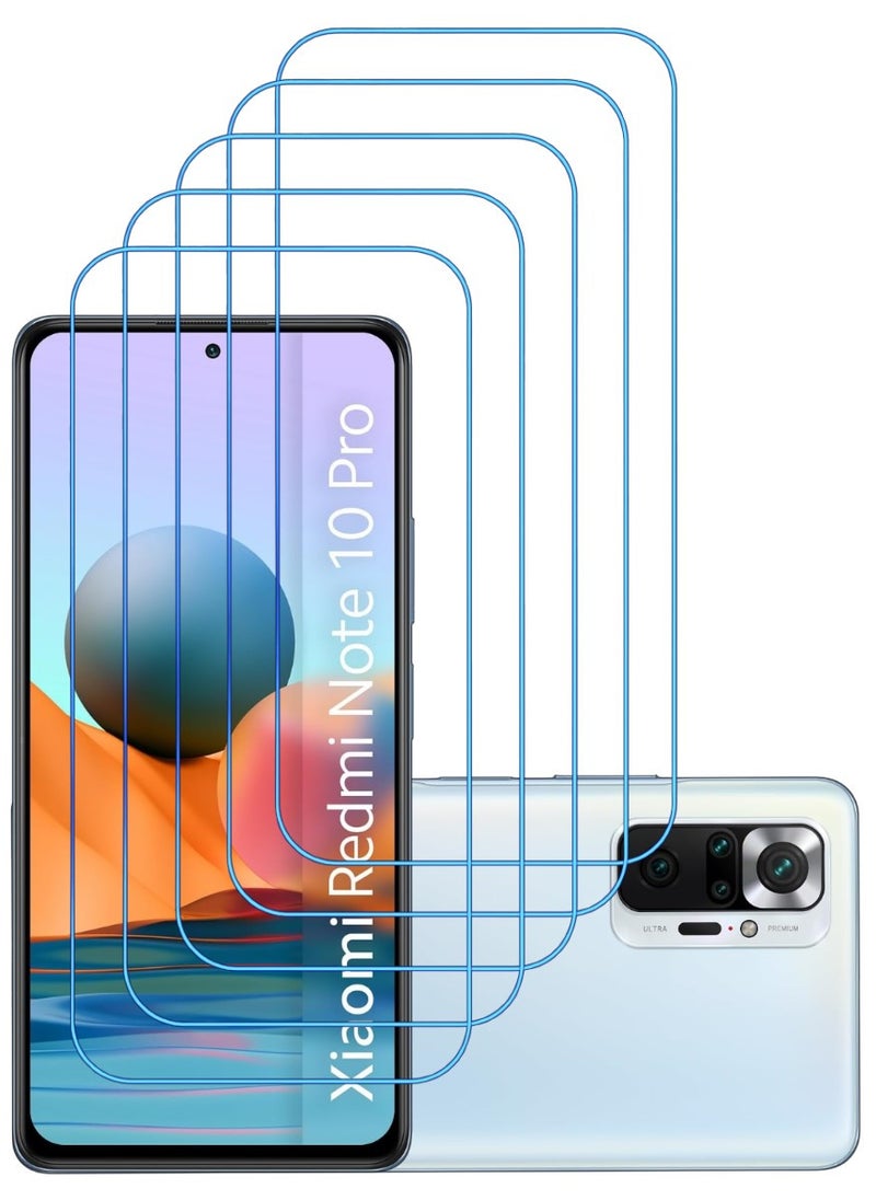 ACLIX 5 Pieces Antistatic ESD Dustproof Premium Quality High Definition Clear Tempered Glass Screen Protector Designed For Xiaomi Redmi Note 10 Pro - Image 1