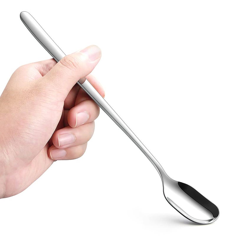 Ayfdishs Long Handle Ice Tea Spoons 9.1-Inch Tea Spoons Coffee Spoon Ice Cream Spoon Stainless Steel Long Stirring Spoons Cocktail Mixing Spoons For Cold Drink  Set Of 4 - Image 5