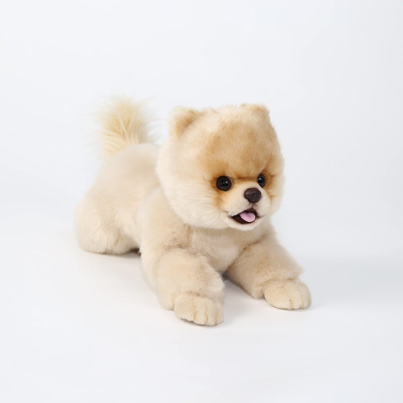 CU-MATE 16 Inch- Pomeranian Stuffed Animals Toy Dog,Plush Puppy Realistic Cute Toy Dog Present Gift for Girls Boys - Image 1