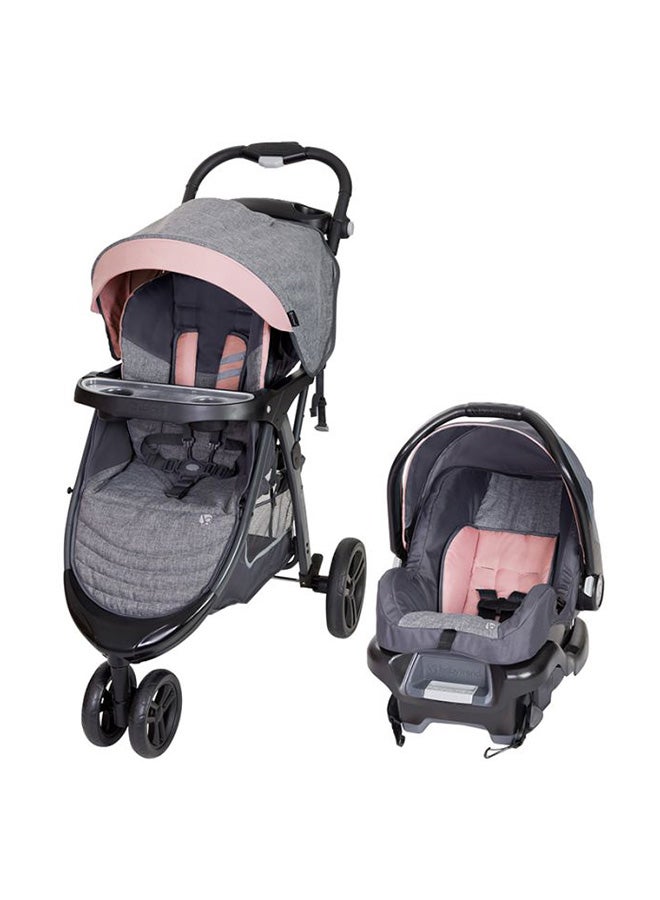 babytrend Skyline 35 Stroller Travel System - Starlight Pink/Grey - Image 1