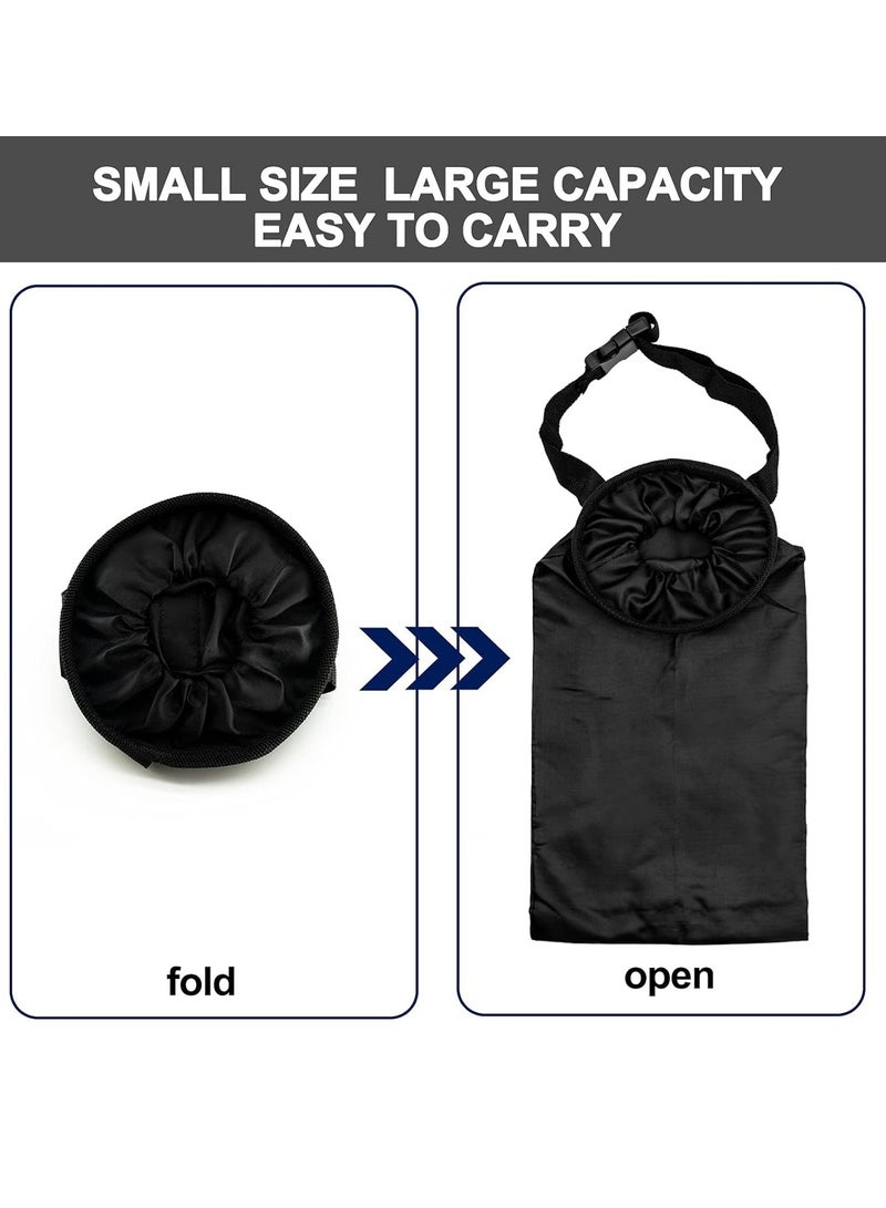 Generic 2pcs Car Trash Bag, Hanging Back Seat Car, Car Garbage Bag with Storage Pockets, Washable Eco-Friendly Car Garbage Can for Outdoor Traveling & Home Use (Black)  - Image 5