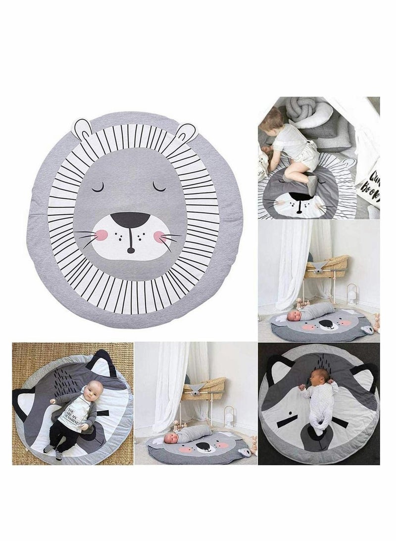 NIBEMINENT Baby Floor Play Crawling Mat Gym Nursery Activity for Toddler Children Kids Thick Double Sided Soft Playmat Mats Game Blanket Round Carpet - Image 2