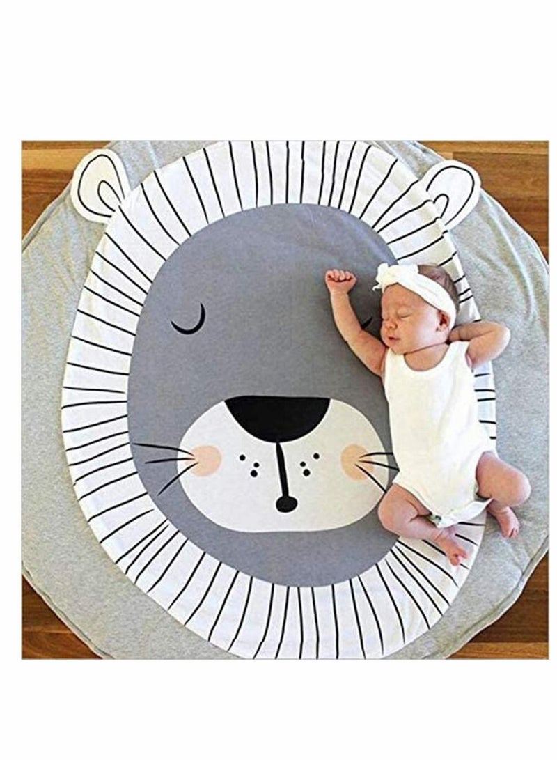 NIBEMINENT Baby Floor Play Crawling Mat Gym Nursery Activity for Toddler Children Kids Thick Double Sided Soft Playmat Mats Game Blanket Round Carpet - Image 4