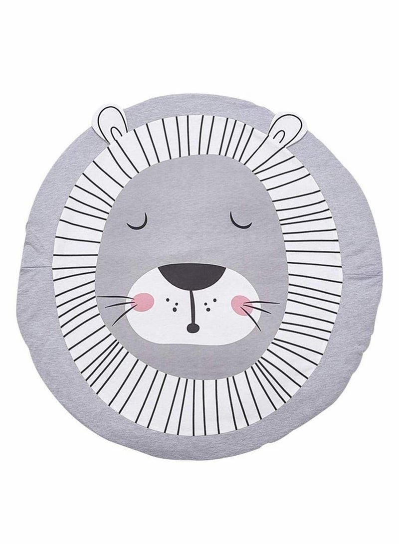 NIBEMINENT Baby Floor Play Crawling Mat Gym Nursery Activity for Toddler Children Kids Thick Double Sided Soft Playmat Mats Game Blanket Round Carpet - Image 1