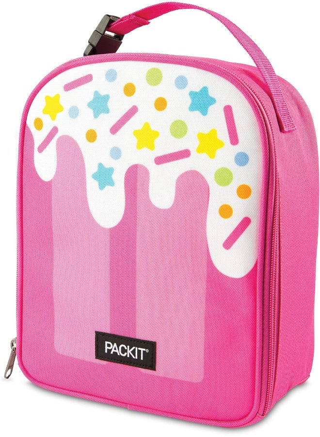 PackIt Freezable Playtime Lunch Box, Pink Popsicle - Image 1