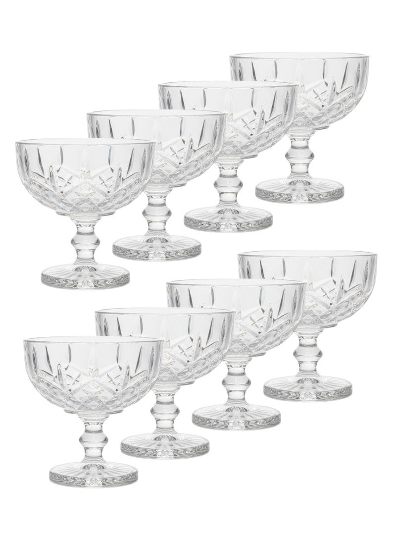 القناص طقم زبادي حلا 8 حبه قزاز كرستال  بقاعده ثابته - Image 1