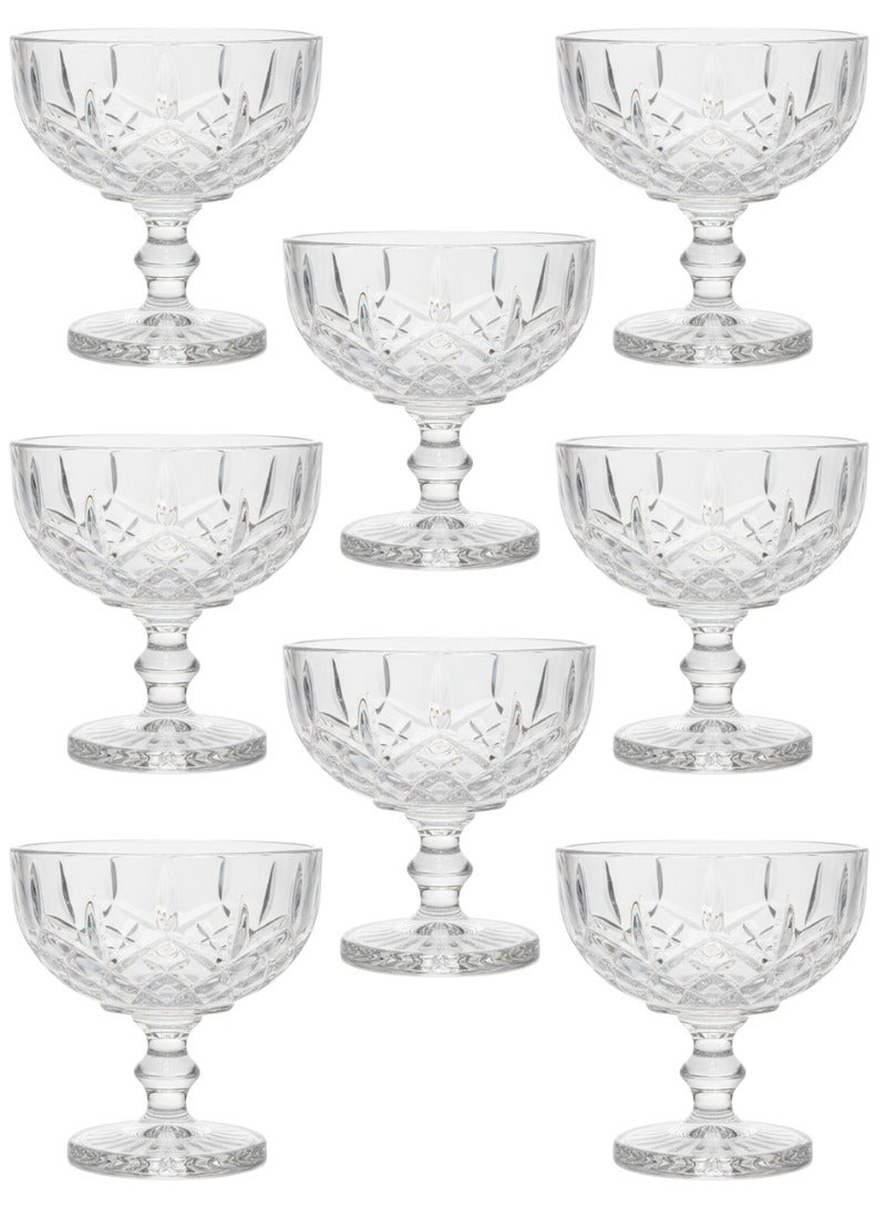 القناص طقم زبادي حلا 8 حبه قزاز كرستال  بقاعده ثابته - Image 2