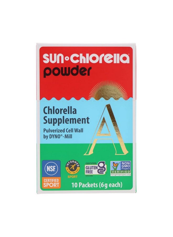 Sun Chlorella - مكمل غذائي خارق من الطحالب الخضراء المسحوقة يدعم صحة الجسم بالكامل ويعزز الدفاع المناعي وصحة الأمعاء ويعزز الطاقة الطبيعية وبروتين الكلوروفيل ب12 من نونجمو 10 حصص - Image 1