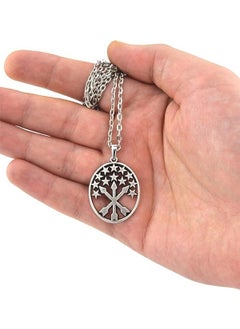 Anahtarlık Sepeti Keychain Basket Adige Flag Silver Plated Necklace  - Image 2